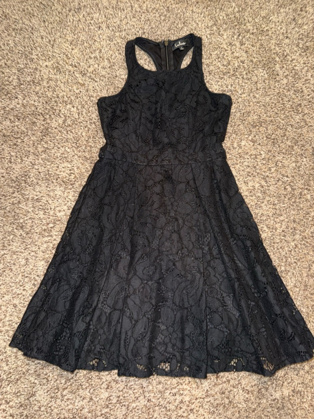 Lulus Black Lace Racerback Dress - Women